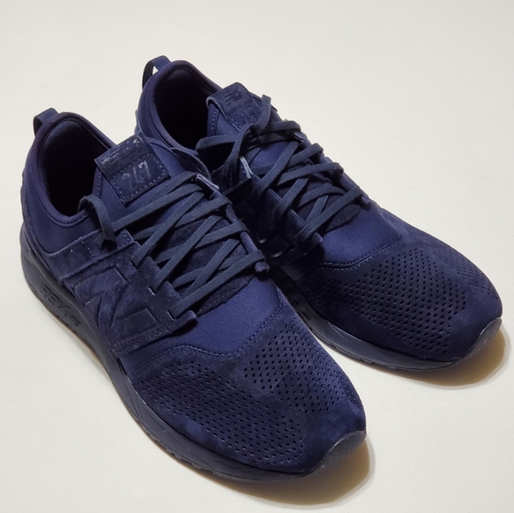 New Balance247  Navy Blue Suede Shoes Size 8.5 - Picture 3 of 15
